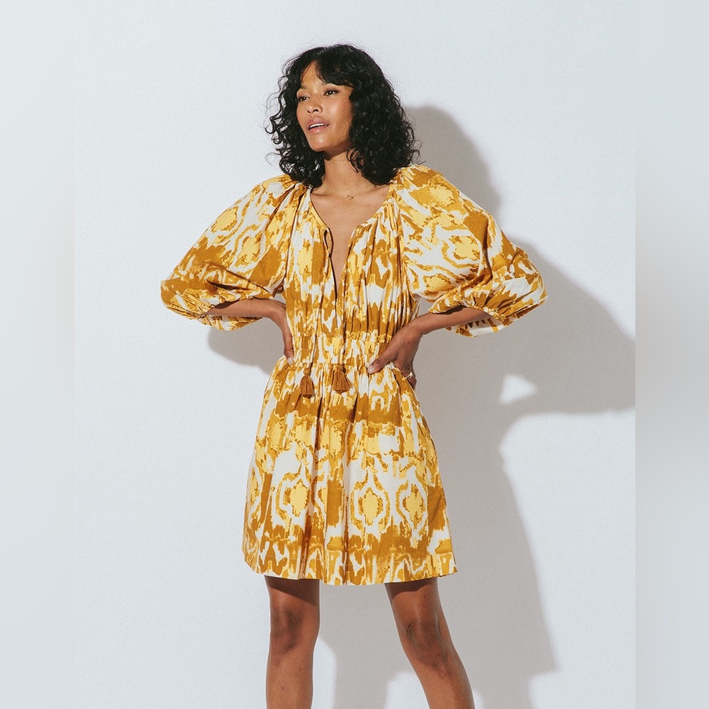 NWT Cleobella Aubrey Mini Dress / Watercolor Ikat / Size XS - Picture 3 of 10